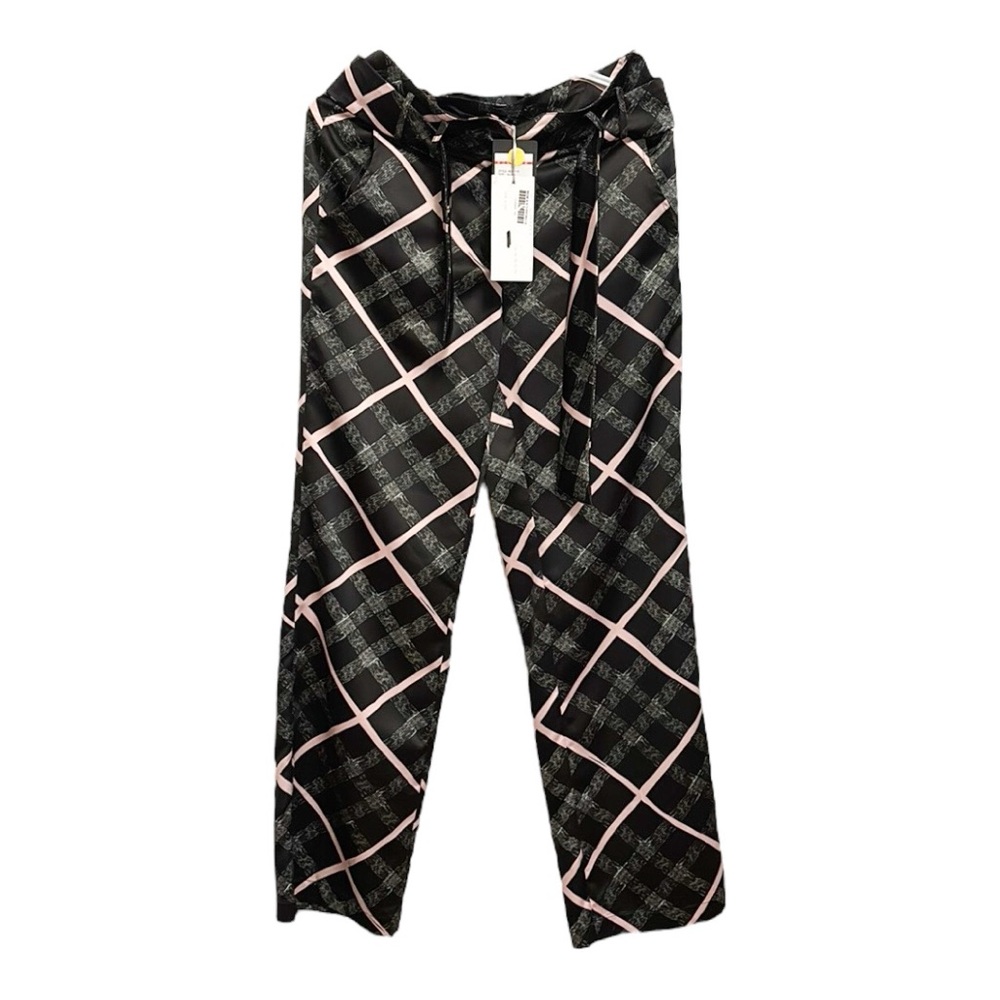 C022 - Wom & Now Barcelona NWT Geometric Patterned Pants with Belt